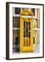 Dark Yellow Phone Booth - In the Style of Oil Painting-Philippe Hugonnard-Framed Giclee Print