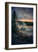 Dark Yellowstone, Biscuit Basin, National Park, Wyoming-Vincent James-Framed Photographic Print