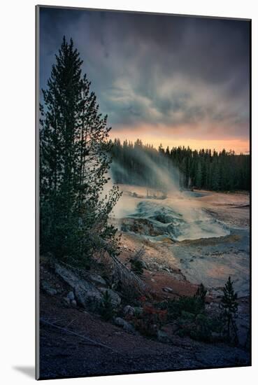 Dark Yellowstone, Biscuit Basin, National Park, Wyoming-Vincent James-Mounted Photographic Print