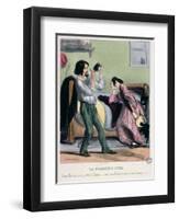 Darling, There's Nothing Like a Drop of Rum to Cure a Migraine," from "Les Etudians De Paris"-Pierre Gavarni-Framed Giclee Print