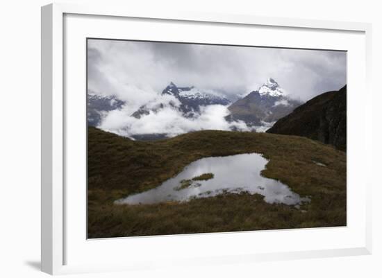 Darran Mountains and Tarn from Harris Saddle, Routeburn Track, Fiordland National Park-Stuart Black-Framed Photographic Print