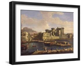 Darse du port de Naples (Italie)-Gaspare Vanvitelli-Framed Giclee Print