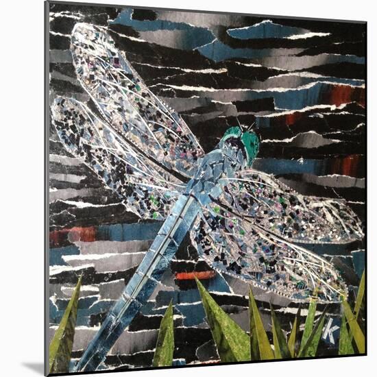 Dart - Emperor Dragonfly at Riverside-Kirstie Adamson-Mounted Giclee Print