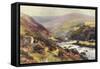 Dartmoor - Dartmeet-Ernest W Haslehust-Framed Stretched Canvas