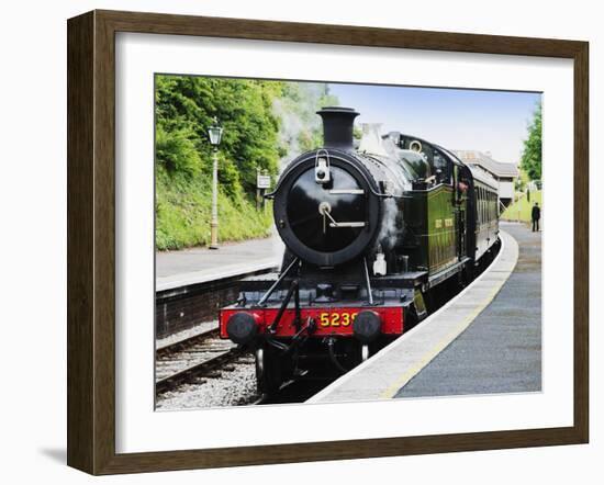 Dartmouth and Paignton Railway, Kingswear Station, Dartmouth, Devon, England, United Kingdom, Europ-David Hughes-Framed Photographic Print