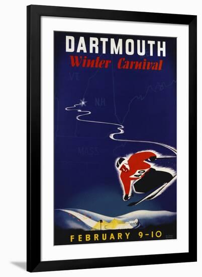Dartmouth Winter Carnival Poster-John Ryland Scotford-Framed Giclee Print