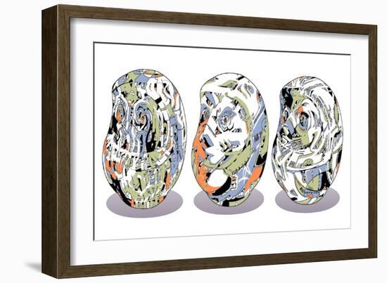 Daruma-HR-FM-Framed Art Print