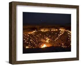 Darvaza Gas Crater in the Karakol Desert, Turkmenistan, Central Asia, Asia-Michael Runkel-Framed Photographic Print