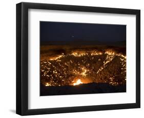 Darvaza Gas Crater in the Karakol Desert, Turkmenistan, Central Asia, Asia-Michael Runkel-Framed Photographic Print