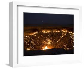 Darvaza Gas Crater in the Karakol Desert, Turkmenistan, Central Asia, Asia-Michael Runkel-Framed Photographic Print