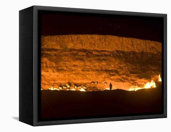 Darvaza Gas Crater, Turkmenistan, Central Asia, Asia-Michael Runkel-Framed Stretched Canvas