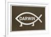 Darwin Fish Humor-null-Framed Art Print