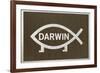 Darwin Fish Humor-null-Framed Art Print