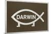 Darwin Fish Humor-null-Mounted Art Print