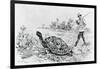 Darwin Testing the Speed of an Elephant Tortoise (Galapagos Islands) by Meredith Nugent-null-Framed Giclee Print