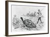 Darwin Testing the Speed of an Elephant Tortoise (Galapagos Islands) by Meredith Nugent-null-Framed Giclee Print