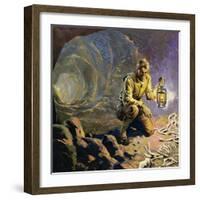 Darwin Was Interested in Collecting Fossils-null-Framed Giclee Print