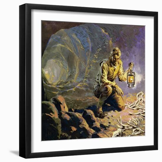 Darwin Was Interested in Collecting Fossils-null-Framed Giclee Print