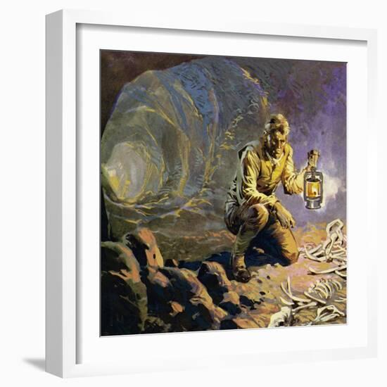 Darwin Was Interested in Collecting Fossils-null-Framed Giclee Print