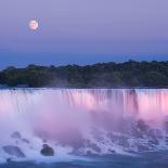 Usa, New York, Moon over American Falls at Dusk-Darwin Wiggett-Mounted Photographic Print