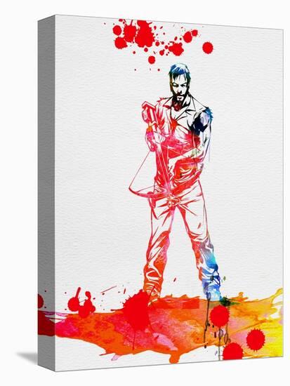 Daryl Dixon Watercolor-Lora Feldman-Stretched Canvas