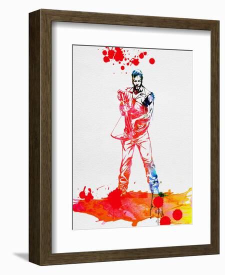 Daryl Dixon Watercolor-Lora Feldman-Framed Art Print