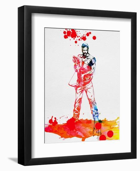 Daryl Dixon Watercolor-Lora Feldman-Framed Art Print