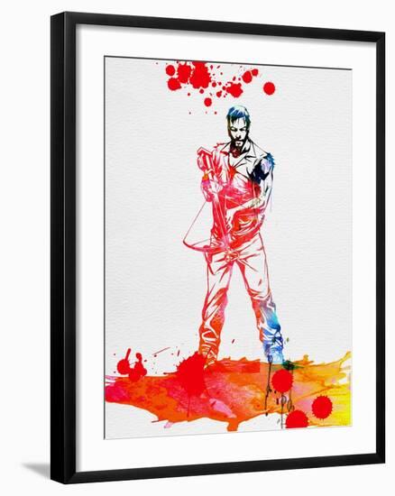 Daryl Dixon Watercolor-Lora Feldman-Framed Art Print