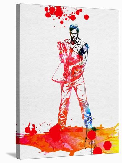 Daryl Dixon Watercolor-Lora Feldman-Stretched Canvas