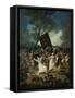 Das Begraebnis Der Sardine. Karnevalsszene, um 1812/1819-Francisco de Goya-Framed Stretched Canvas