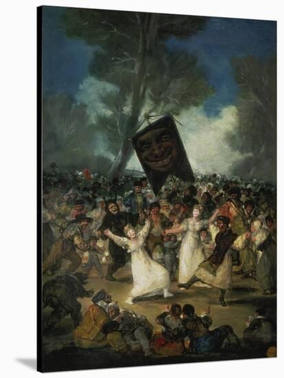 Das Begraebnis Der Sardine. Karnevalsszene, um 1812/1819-Francisco de Goya-Stretched Canvas