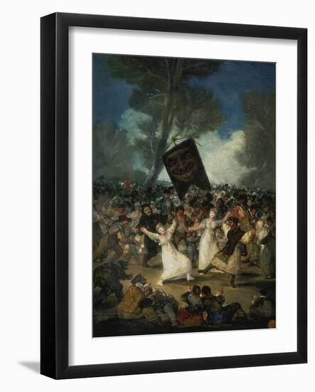 Das Begraebnis Der Sardine. Karnevalsszene, um 1812/1819-Francisco de Goya-Framed Giclee Print