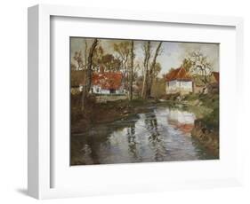 Das Fluesschen Laita in Quimperle-Fritz Thaulow-Framed Giclee Print