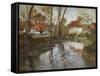 Das Fluesschen Laita in Quimperle-Fritz Thaulow-Framed Stretched Canvas