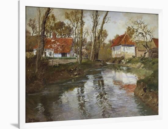 Das Fluesschen Laita in Quimperle-Fritz Thaulow-Framed Giclee Print