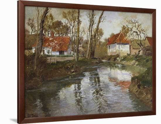 Das Fluesschen Laita in Quimperle-Fritz Thaulow-Framed Giclee Print