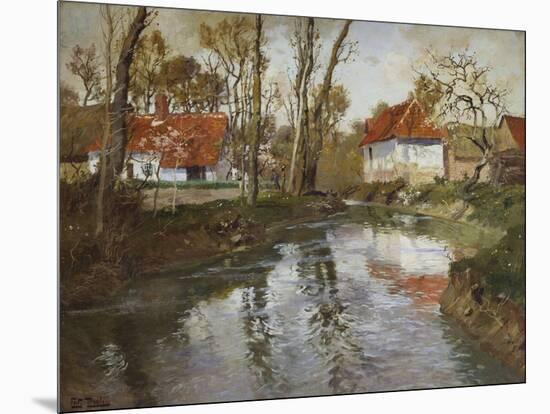 Das Fluesschen Laita in Quimperle-Fritz Thaulow-Mounted Giclee Print