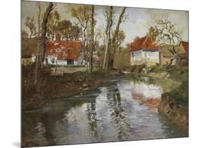 Das Fluesschen Laita in Quimperle-Fritz Thaulow-Mounted Giclee Print