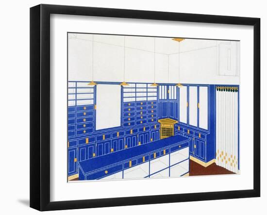 Das Interieur Iv, a Glove Shop, 1906 (Colour Litho)-Johann Stubner-Framed Giclee Print