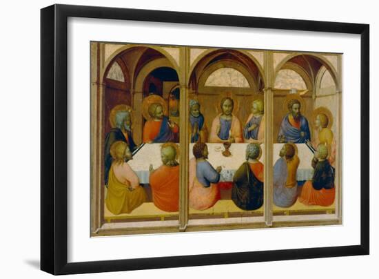 Das letzte Abendmahl. Fragment von der Pala dell'Arte della lana. Um 1426-Sassetta Stefano di Giovanni-Framed Giclee Print