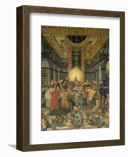Das Letzte Abendmahl, Mitteltafel Vom Altar Der Frauenkirche in Muehlberg/Elbe-Heinrich Göding the Elder-Framed Giclee Print