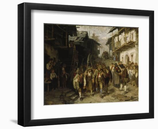 Das Letzte Aufgebot. (Skizze), 1872-Franz Von Defregger-Framed Giclee Print