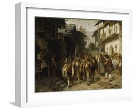 Das Letzte Aufgebot. (Skizze), 1872-Franz Von Defregger-Framed Giclee Print