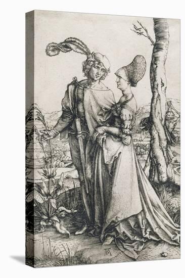Das Liebespaar und der Tod (Der Spaziergang). Um 1498-Albrecht Durer-Stretched Canvas