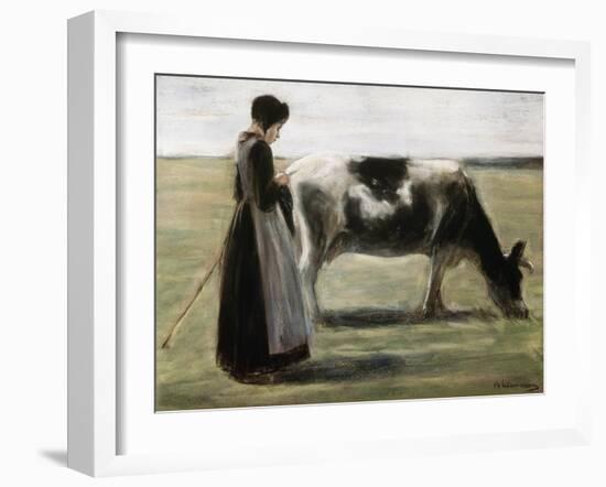 Das Madchen Mit Der Kuh-Max Liebermann-Framed Giclee Print