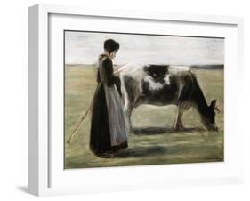 Das Madchen Mit Der Kuh-Max Liebermann-Framed Giclee Print