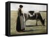 Das Madchen Mit Der Kuh-Max Liebermann-Framed Stretched Canvas