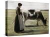Das Madchen Mit Der Kuh-Max Liebermann-Stretched Canvas