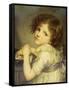 Das Mädchen mit der Puppe-Jean Baptiste Greuze-Framed Stretched Canvas
