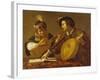 Das Musizierende Paar. (Kopie)-Theodor Rombouts-Framed Giclee Print